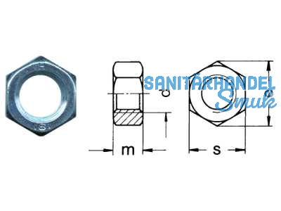 Sechskantmutter A4 DIN 934 M 12