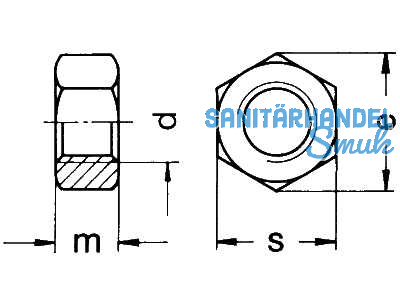 Sechskantmutter A4 DIN 934 M 8