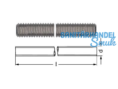 Gewindestange A2 DIN 976 M 5 x 1000