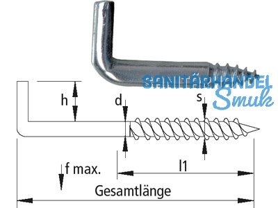 Schlitzschraubhaken 007 Gz 65/5,8