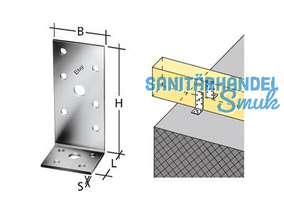 Winkelverbinder Typ AH9035 90 x 35 x 2.5 x 40 0703501