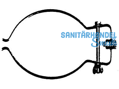 Rauchrohrschelle 60 - 90 mm schwarz
