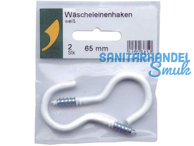 SBV-Wscheleinenhaken weiss 80 mm A 2 STK