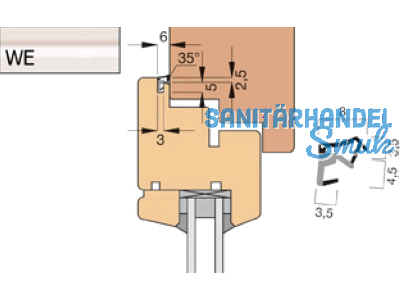 berschlagdichtung AFK 2615-WE/2 weiss, VPE 400 lfm