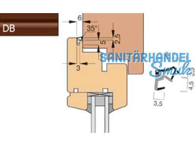 berschlagdichtung AFK 2615-DB/2 dunkelbraun, VPE 400 lfm