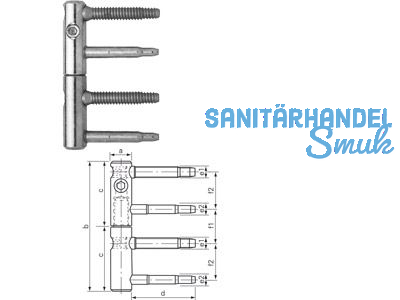 Einbohrband 11R-15-001 verstellbar verzinkt GSS Gr. 15 Bandhhe 92 mm