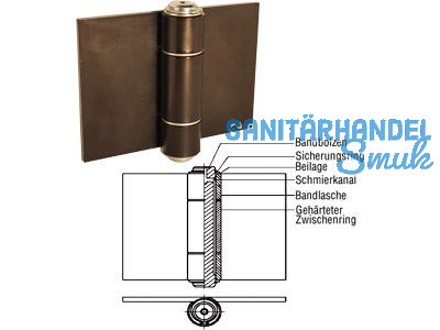 Torband schwere Ausfhrung 120 x 160 mm blank