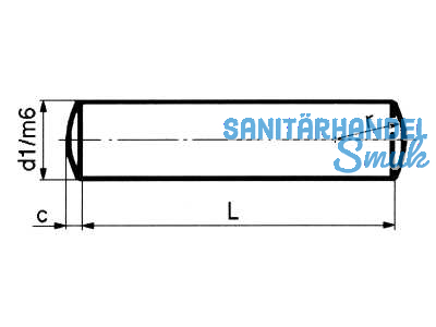 LH Zylinderstift verzinkt mit Spitze ca. 10 mm 7 x 40 (CTM)