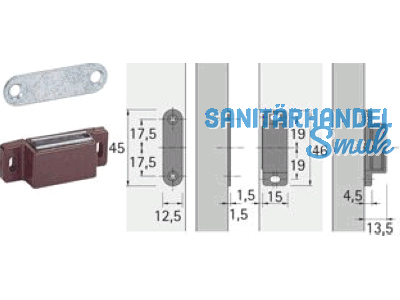 MagnetschnaPPer M72/GP2 braun Haftkraft 4 kg 13142