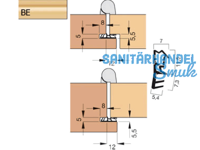 Trdichtung Goll A 1020-BE beige, VPE 200 lfm