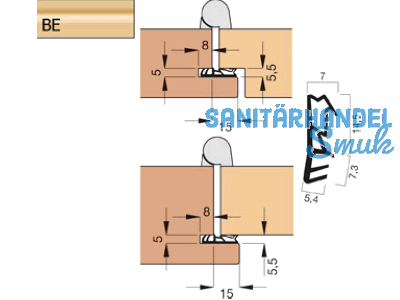 Trdichtung Goll A 1021-BE beige, VPE 200 lfm