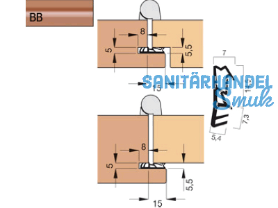 Trdichtung Goll A 1021-BB beigebraun, VPE 200 lfm