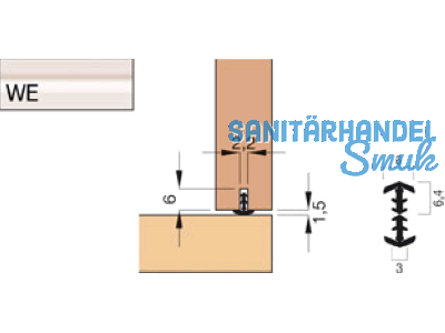 Mbeldichtung Kurzbund V 4001/D-WE/KB weiss