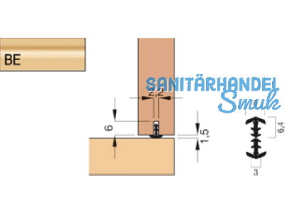 Mbeldichtung Kurzbund V 4001/D-BE/KB beige