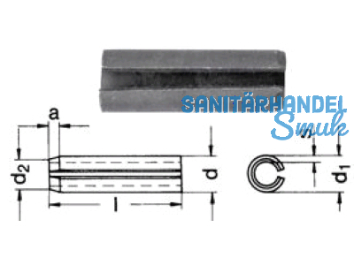 Schwerspannstift DIN 1481 12 x 20