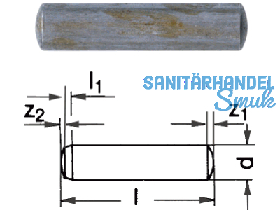 Zylinderstift gehrtet und geschliffen DIN 6325 2,5 x 36