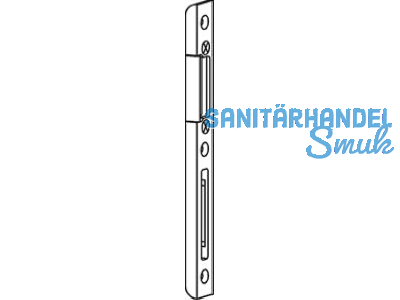 Schliessblech zum Einfrsen 4 mm silber 20 mm Stulp rechts 6-27594-00-R-1