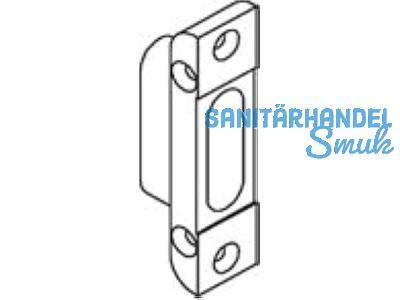 Schliessgehuse 4 mm 20 mm Stulp Automatisch silber 9-37412-00-0-1