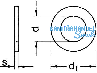 Scheibe A4 DIN 125 M 10 (10,5 x 20,0 x 2,0)