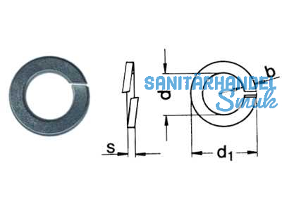 Federring A4 DIN 127/B M 16