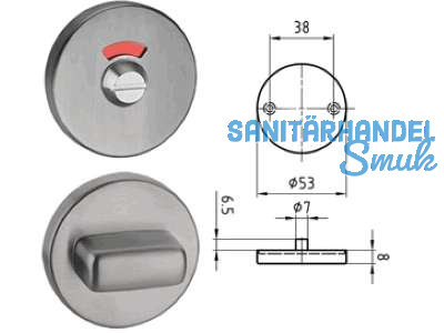 Schlsselrosette 5380.4C WC Edelstahl 402558