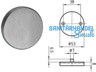 Schlsselrosette 5380.0C ungelocht Edelstahl 402552