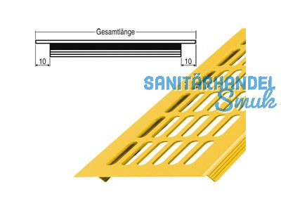 Lftungsprofil 60x 500 mm mit Schlitzlochung gold eloxiert