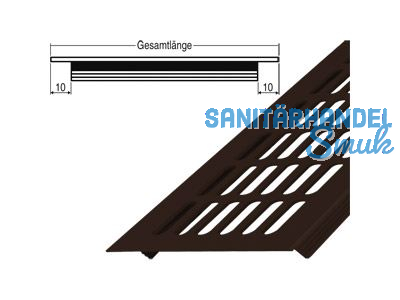 Lftungsprofil 80x 600 mm mit Schlitzlochung bronze eloxiert