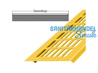 Lftungsprofil 60x2000 mm mit Schlitzlochung gold eloxiert