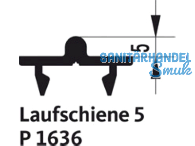 Laufschiene 5 GU HS P 1636 EV1 Gr. 67 9-39312-67-0-1