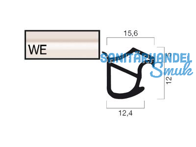 Stahlzargendichtung Goll weiss A 1601-WE/5 POLY (5m fixlang)