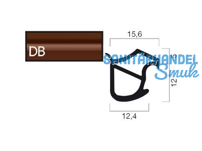 Stahlzargendichtung Goll dunkelbraun A 1601-DB/5 POLY (5m fixlang)