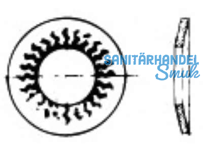 Sperrkantscheibe C60 M14 zinklamellenbeschichtet DIN/ISO 88124