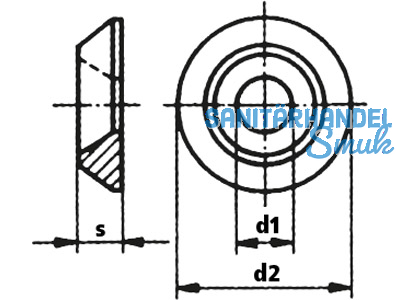 Unterlagscheibe fr Senkschraube A1 M 4 (4,5 x 11 x 2,5)