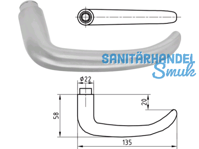 Drckerlochteil 5038 Lugano 8,5 mm Edelstahl 402242