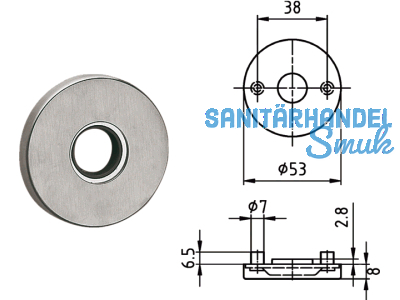 Drckerrosette 5620.21C glide Edelstahl 402913