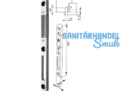 Schliessblech Doorsafe 20/11 rechts 256034