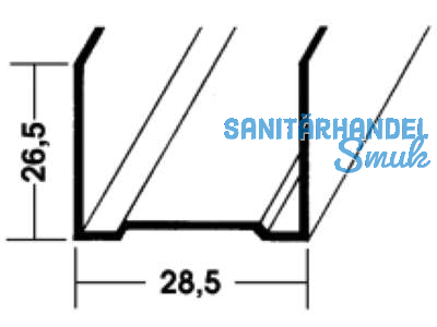 U-Anschlussprofil UD 28/27 verzinkt 3,0m (Bnd. 16 Stg. / 48 lfm)