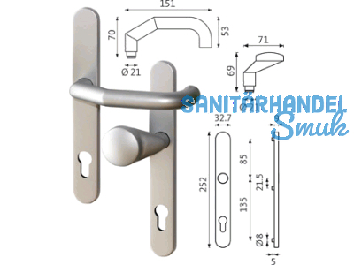 RR-Wechselgarnitur Rondo PZ 92 mm EV1 B-72340-61-0-1