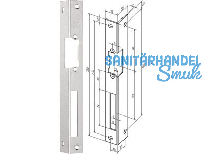 Winkelschliessblech iW 066 rechts Edelstahl