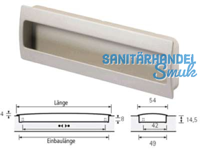 Mbelgriff Misnia Einbauma 111x49 mm nickel matt 0115182