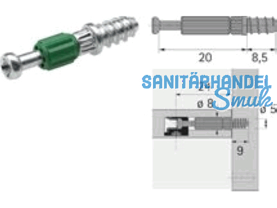 Einschraubdbel Twister DU 319 T Spannma 20 mm verzinkt 48037