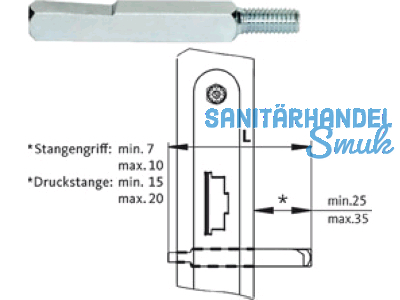 Wechselstift B-78410-1G-0-1 VK 9 mm L = 105 mm