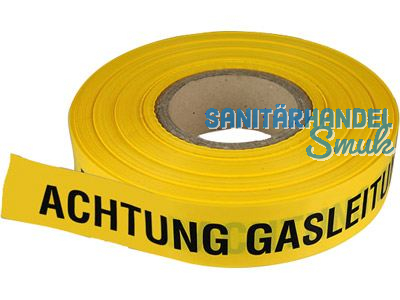 Warnband (Rll.= 250 m) Achtung Gas\