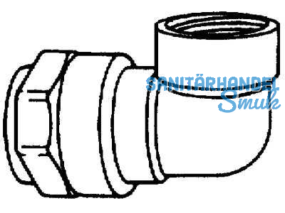Winkelanschlussverschr. 90 Grad Isiflo m. Innengewinde Typ 122 32mm x1\
