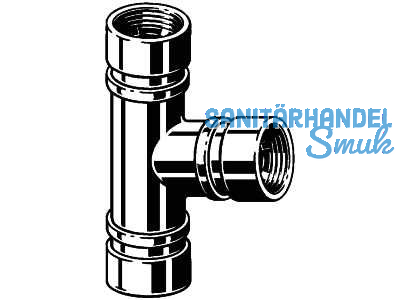 Viega Geopress T-Kupplung mit SC-Contur,Rotguss 9618 DN 63