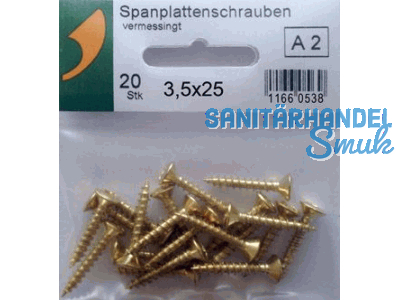 SBV-Spanplattenschrauben galv.mes. 3,5 x 25 A 20 Stk