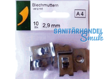 SBV-Blechmuttern vz 2,9 mm A 10 STK