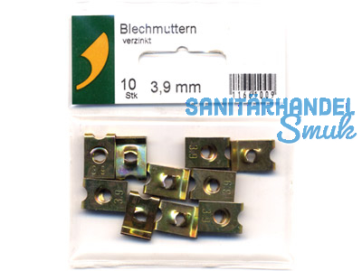 SBV-Blechmuttern vz 3,9 mm A 10 STK