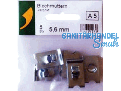 SBV-Blechmuttern vz 5,6 mm A 5 STK